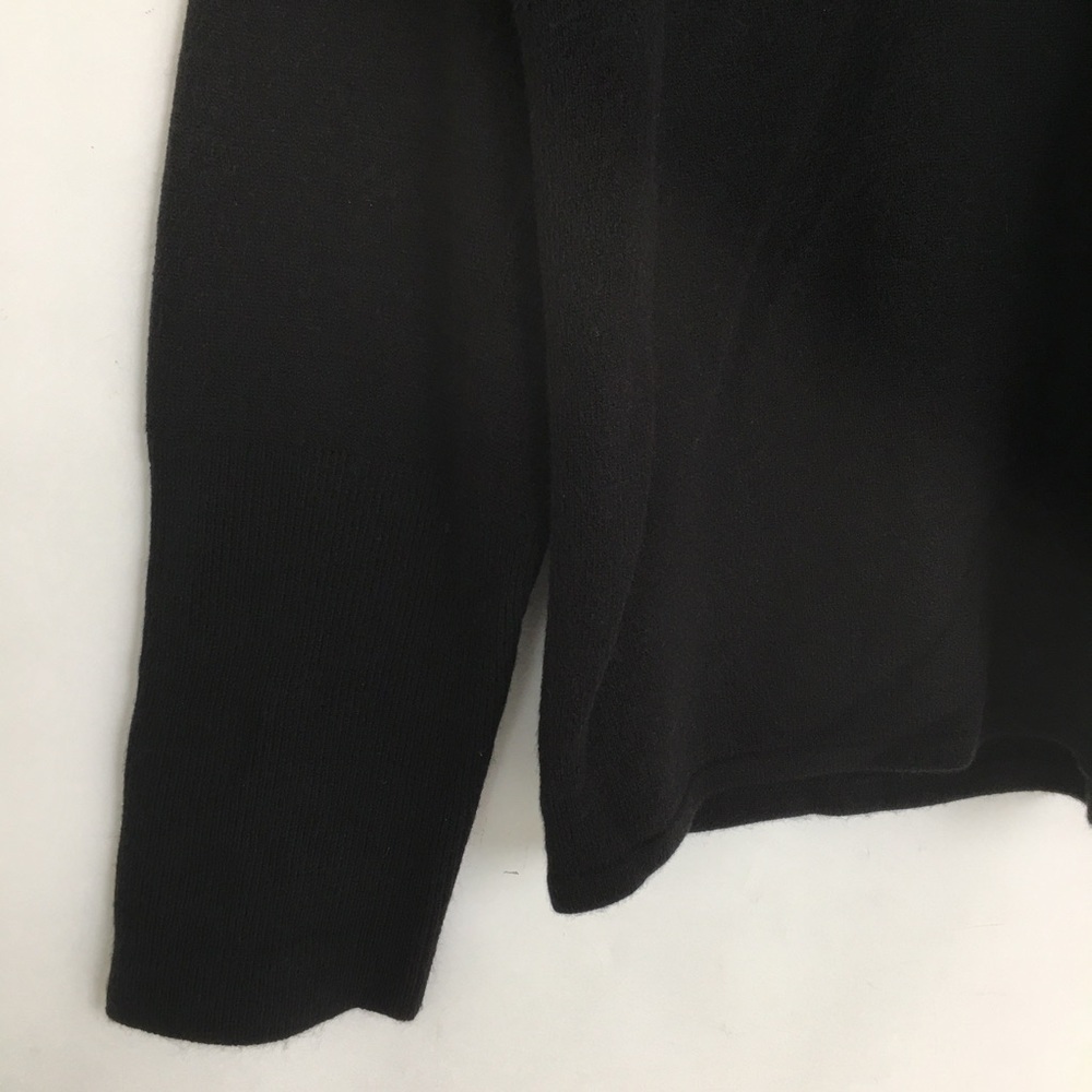 Norton McNaughton Black Sweater Top Faux Fur Collar Women’s Size XL - Picture 4 of 10